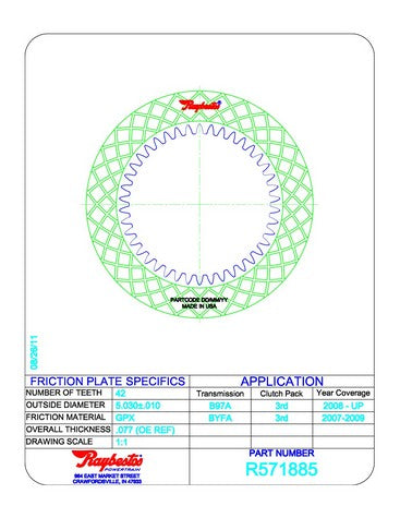 Friction Plates Raybestos Powertrain R571885