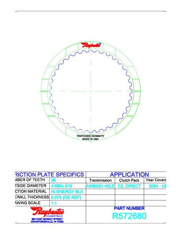 Friction Plates Raybestos Powertrain R572680