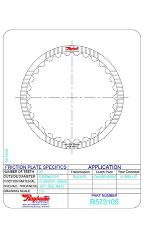 Friction Plates Raybestos Powertrain R573105