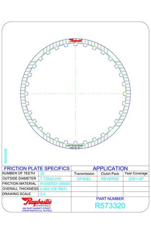 Friction Plates Raybestos Powertrain R573320