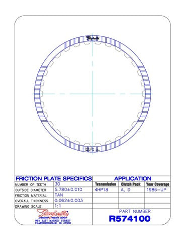 Friction Plates Raybestos Powertrain R574100