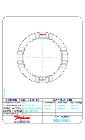Friction Plates Raybestos Powertrain R576455