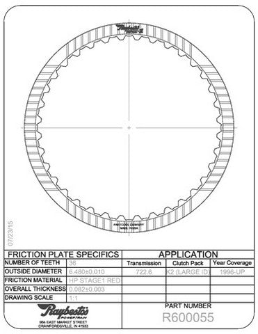 Friction Plates Raybestos Powertrain R600055