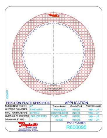 Friction Plates Raybestos Powertrain R600095