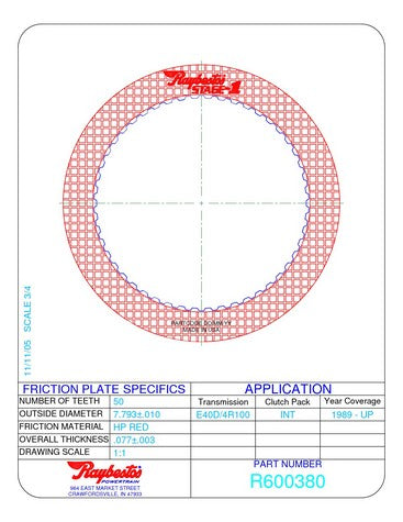 Friction Plates Raybestos Powertrain R600380