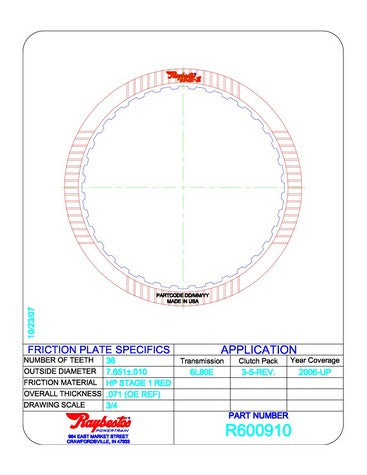 Friction Plates Raybestos Powertrain R600910