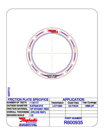 Friction Plates Raybestos Powertrain R600935