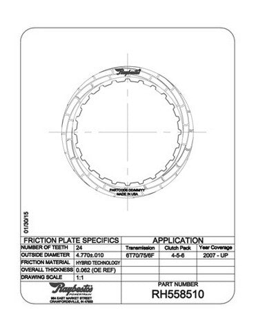 Friction Plates Raybestos Powertrain RH558510