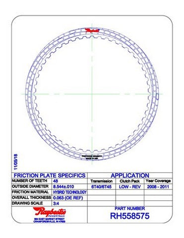 Friction Plates Raybestos Powertrain RH558575