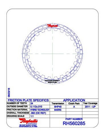 Friction Plates Raybestos Powertrain RH560285