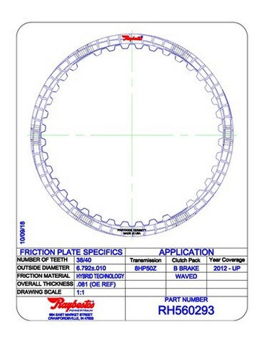 Friction Plates Raybestos Powertrain RH560293