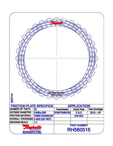 Friction Plates Raybestos Powertrain RH560515