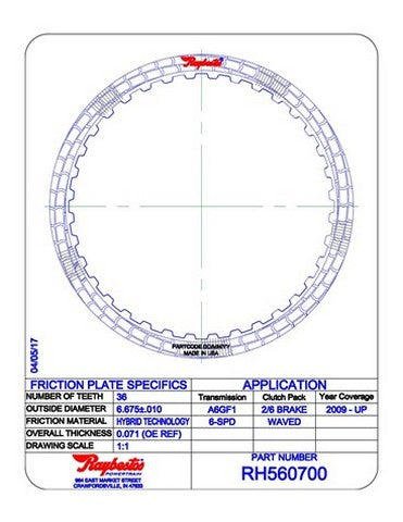 Friction Plates Raybestos Powertrain RH560700