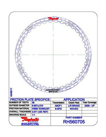 Friction Plates Raybestos Powertrain RH560705