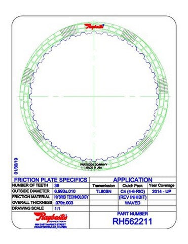 Friction Plates Raybestos Powertrain RH562211